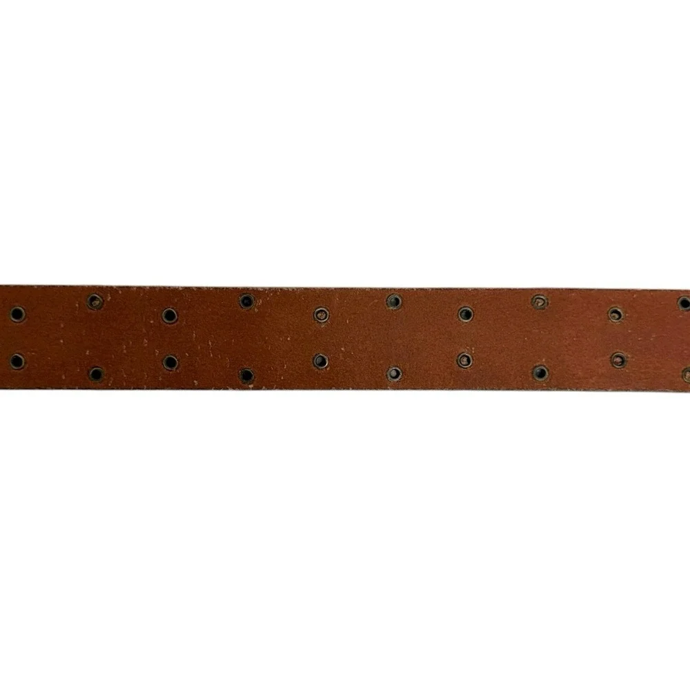 Lucky Brand Men's Size 32 Dark Brown 100% Leather Studded Belt NWT‎